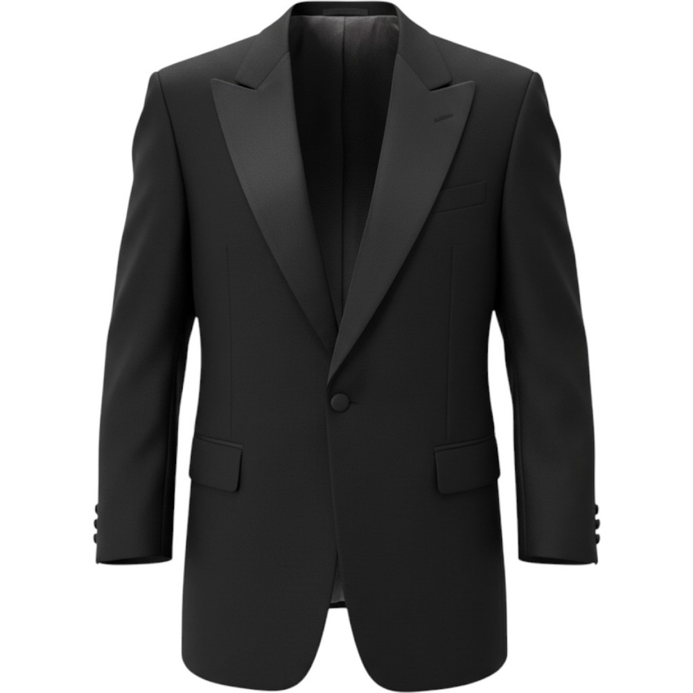 Christian Dior Grand Luxe Mens Black Tuxedo Jacket Peak Lapel 43R Made in USA